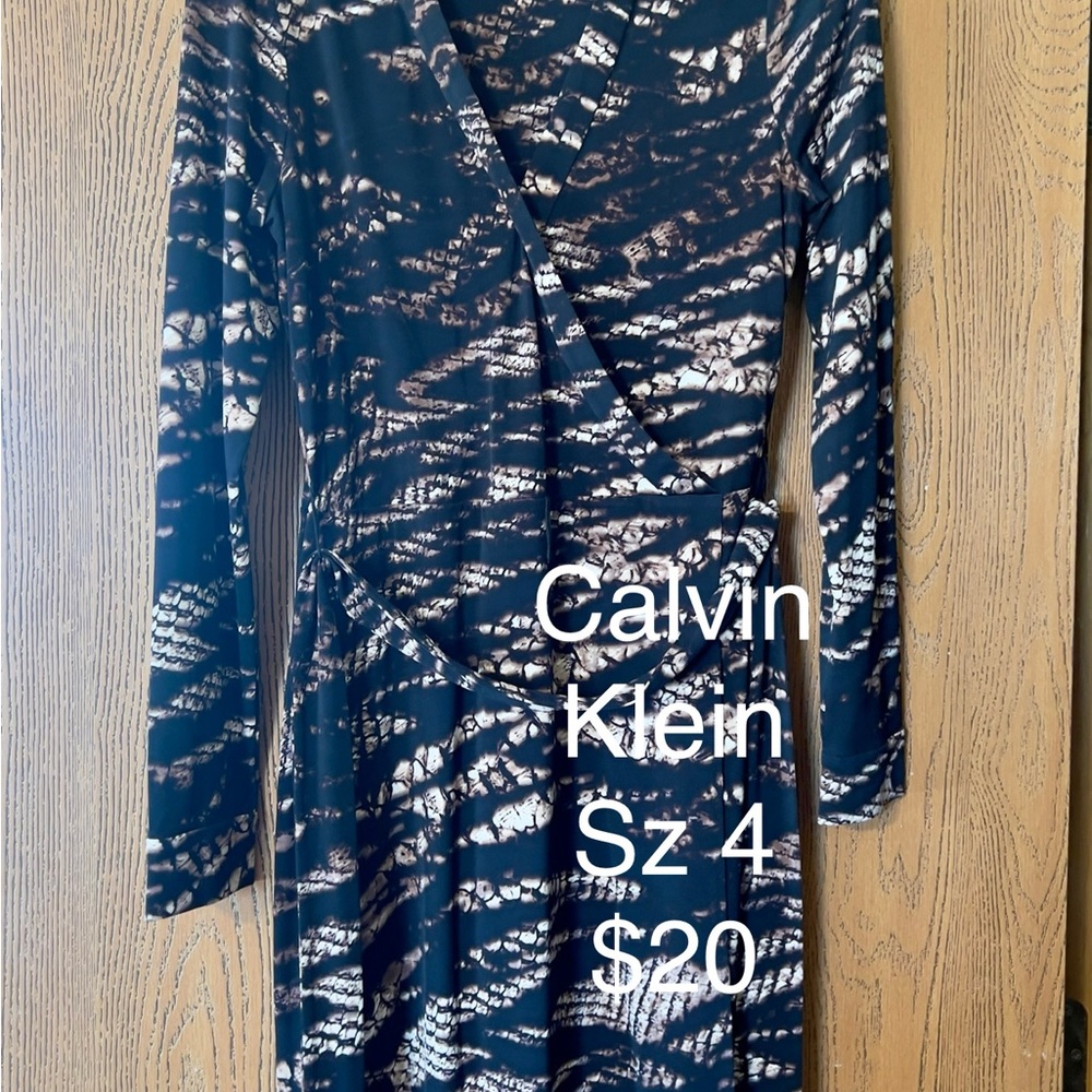 Calvin Klein Black Long Sleeve Dress